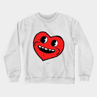 SOMEBODYLOVESME CRAZYHEART large Crewneck Sweatshirt